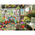 ZHISEOYI Garden Cat puzzle hero image, a sunlit shed scene for mindful family time.