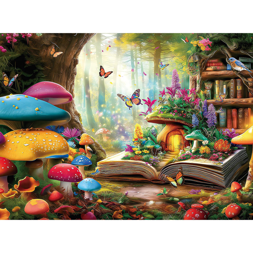 Zhiseoyi spellbook forest puzzle featuring vibrant forest imagery for immersive family puzzle nights