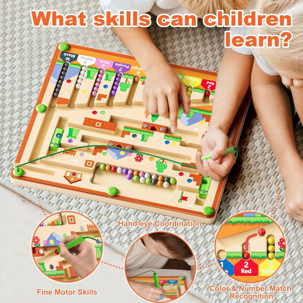 Natural wood Montessori toy by zhiwuzhu with smooth edges