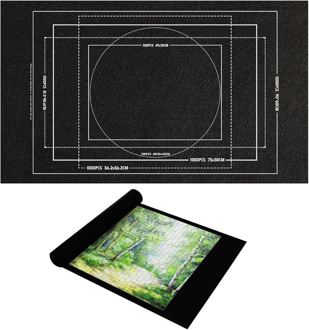 ZHLKHIOP Puzzle Mat Roll Up offers large surface to secure up to 1500 pieces.
