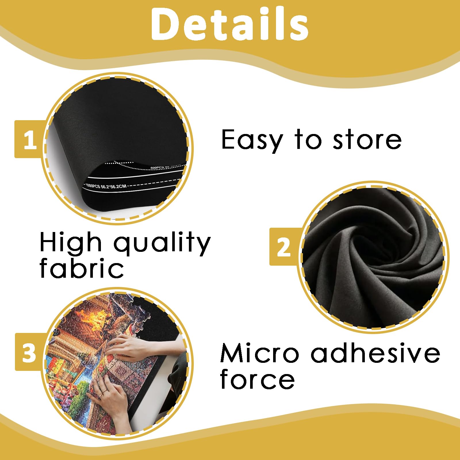 ZHLKHIOP Puzzle Mat Roll Up for portable storage and easy puzzle breaks.