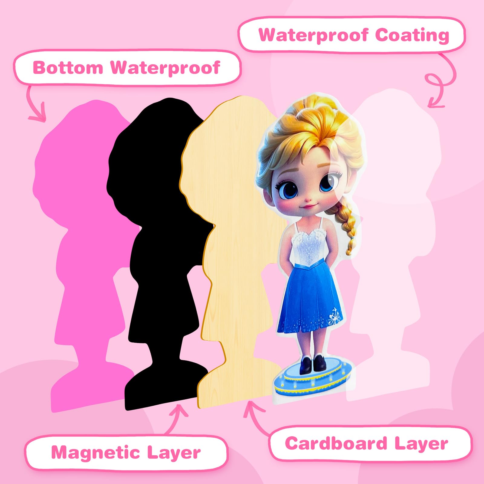 ZHOC magnetic dress up dolls DIY outfits encourage mix-and-match storytelling.