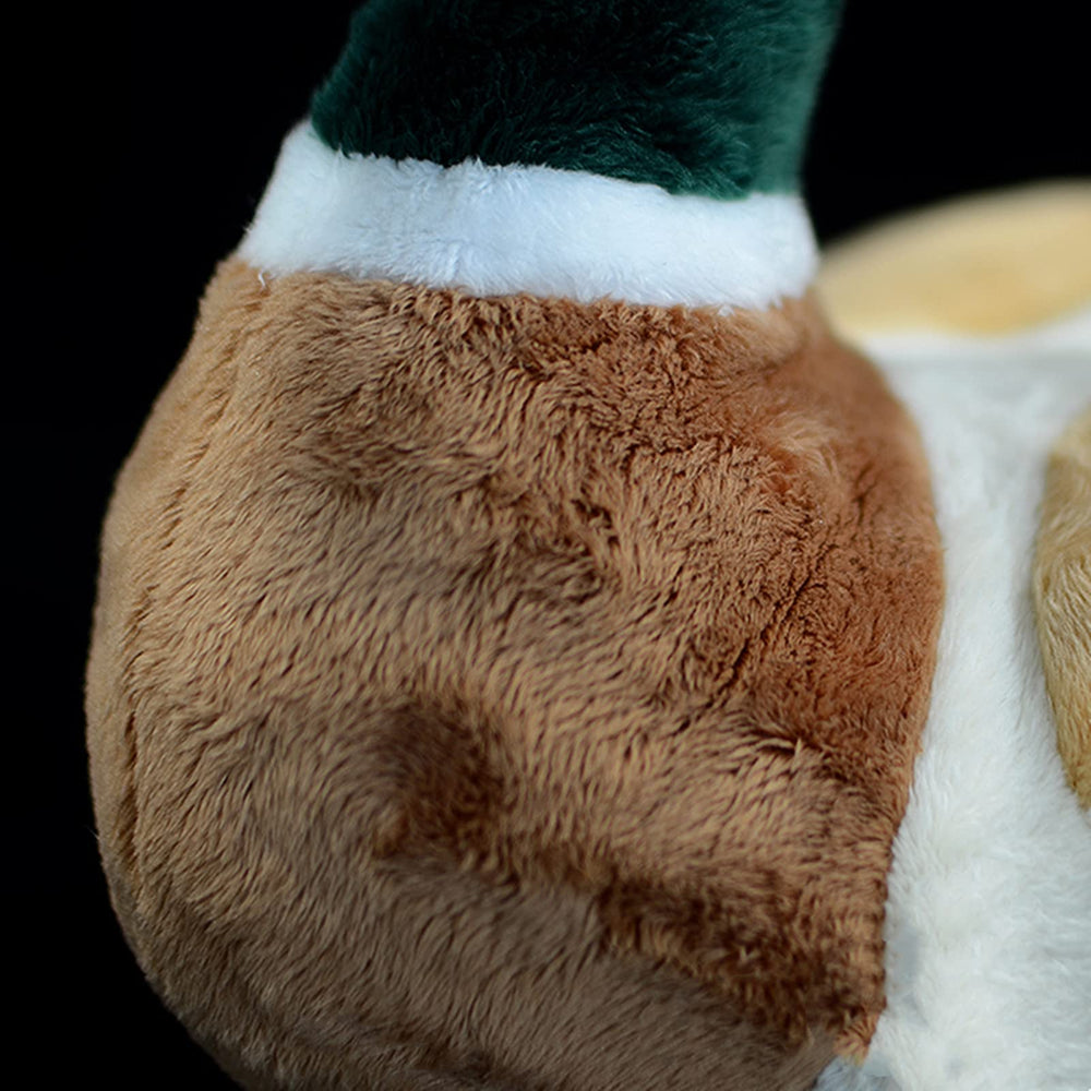 ZHONGXIN MADE 13-inch mallard duck plush, compact size for hugging.