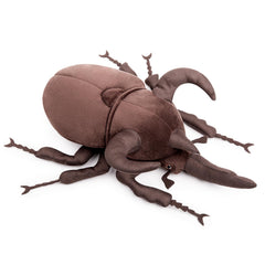 ZHONGXIN MADE Atlas Beetle plush back view, soft shell texture enhances tactile play.
