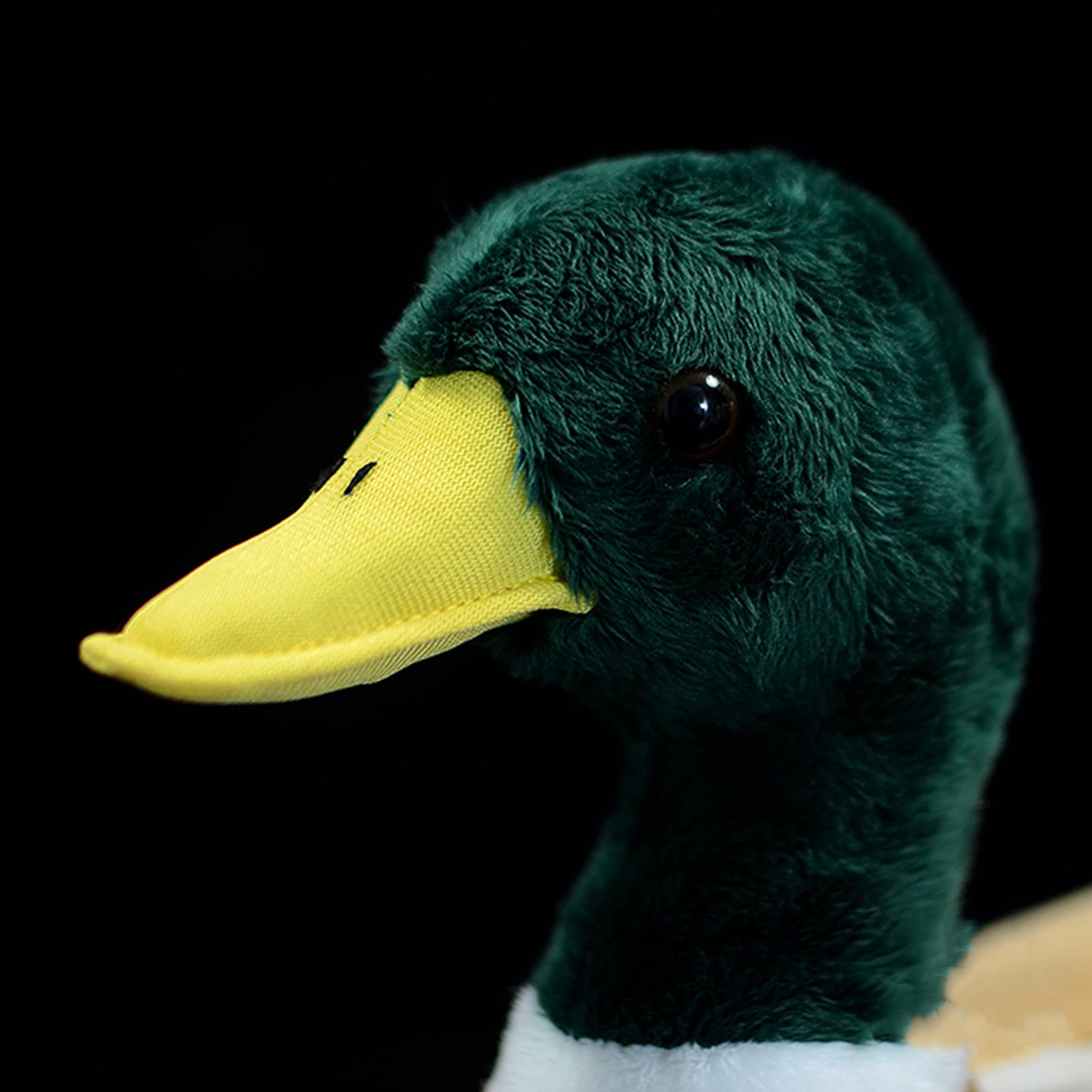 ZHONGXIN MADE green mallard duck plush coat, velvet-soft feel.