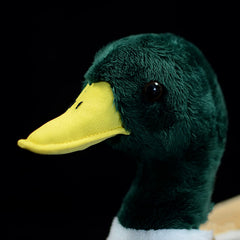 ZHONGXIN MADE green mallard duck plush coat, velvet-soft feel.
