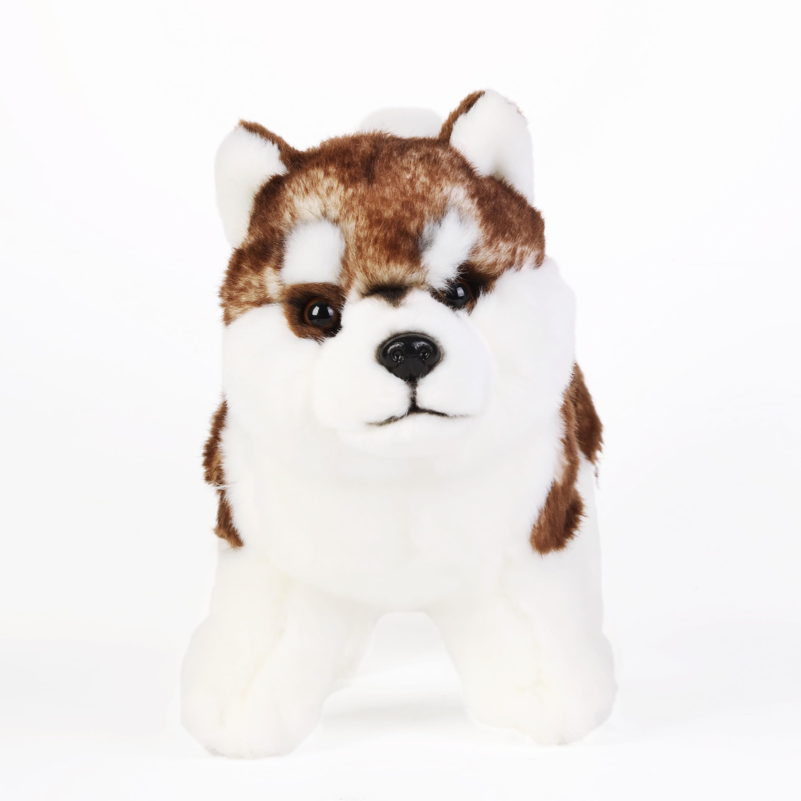 ZHONGXIN MADE Siberian Husky Plush face close-up showing lifelike expression for collectability