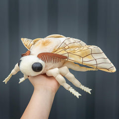 ZHONGXIN MADE Silk Moth plush close-up face detail shows realistic expression