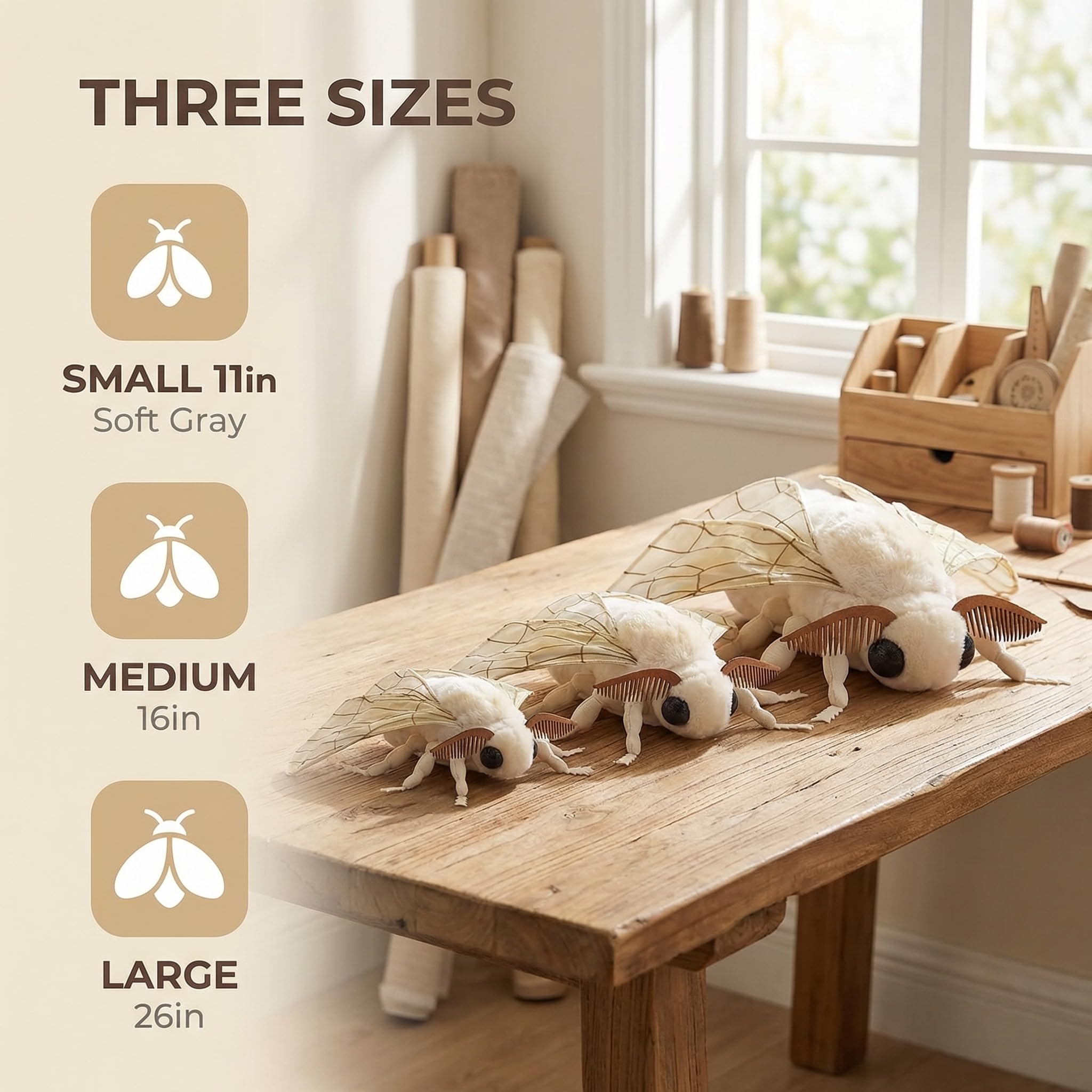 ZHONGXIN MADE White silk moth plush as a charming room accent