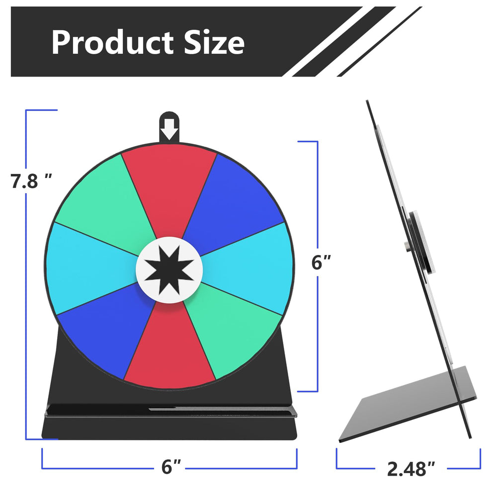 ZHOOGE tabletop roulette spinner on a booth counter.