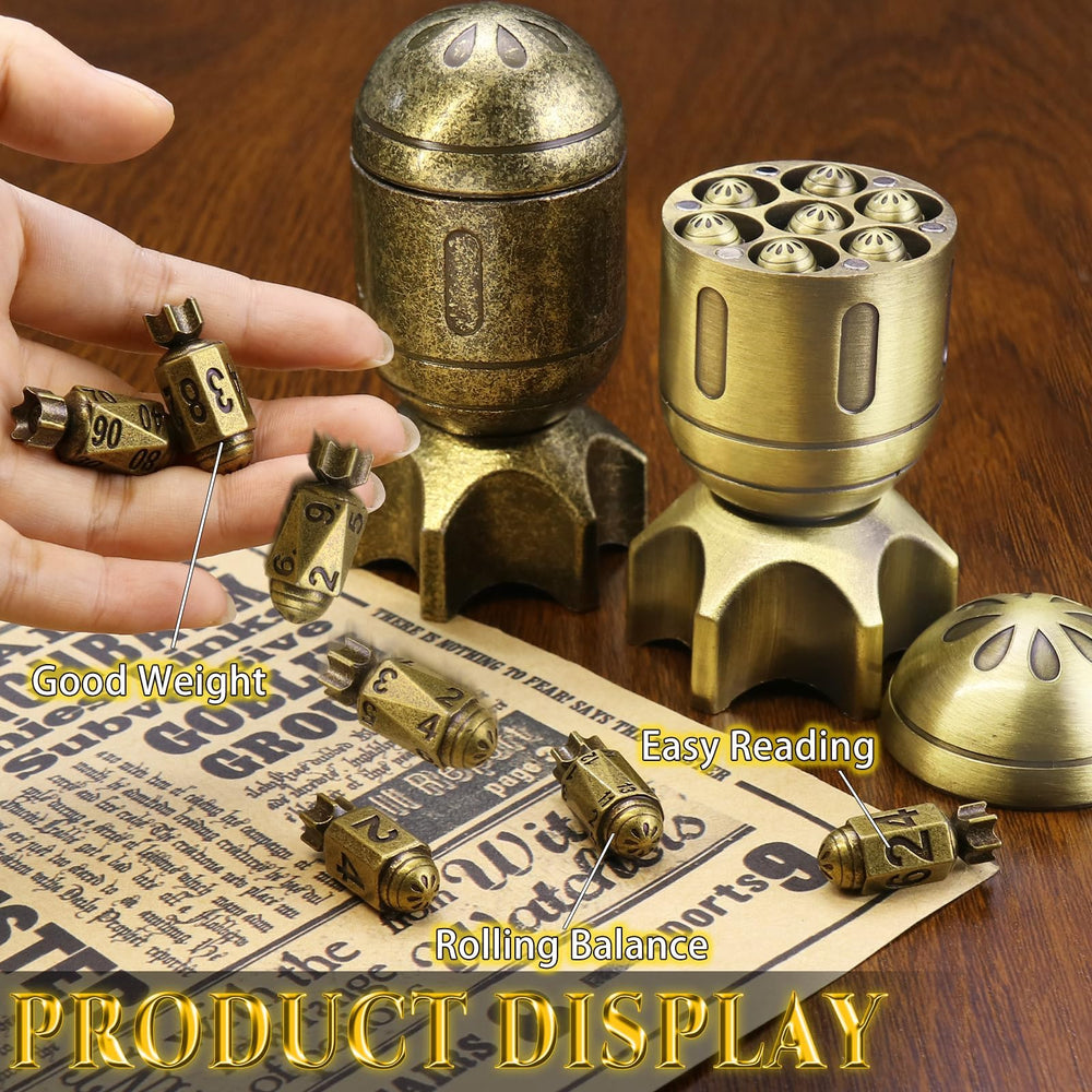 ZHOORQI metal D10 dice designed for smooth rolls and clarity.