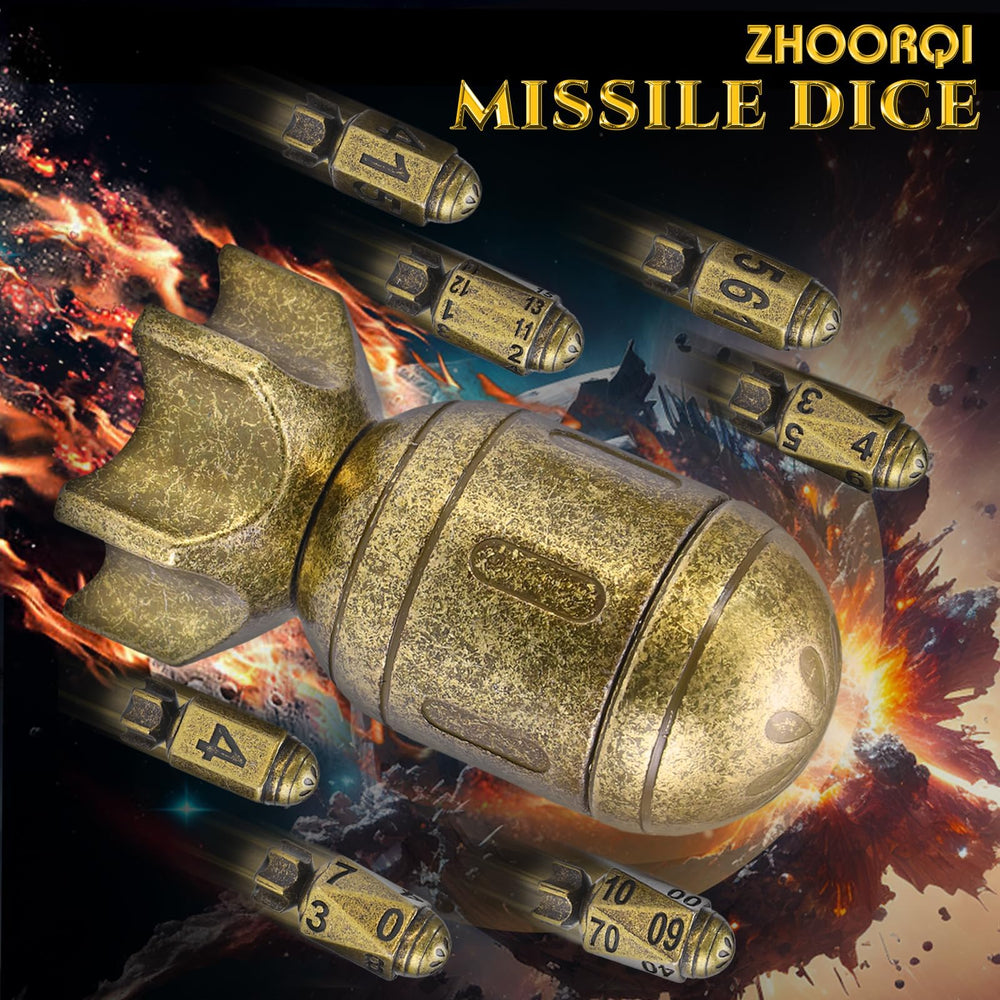 ZHOORQI metal D4 dice with bold numerals for quick reads.