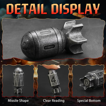 ZHOORQI missile-dice-in-hand captures tactile quality and weight
