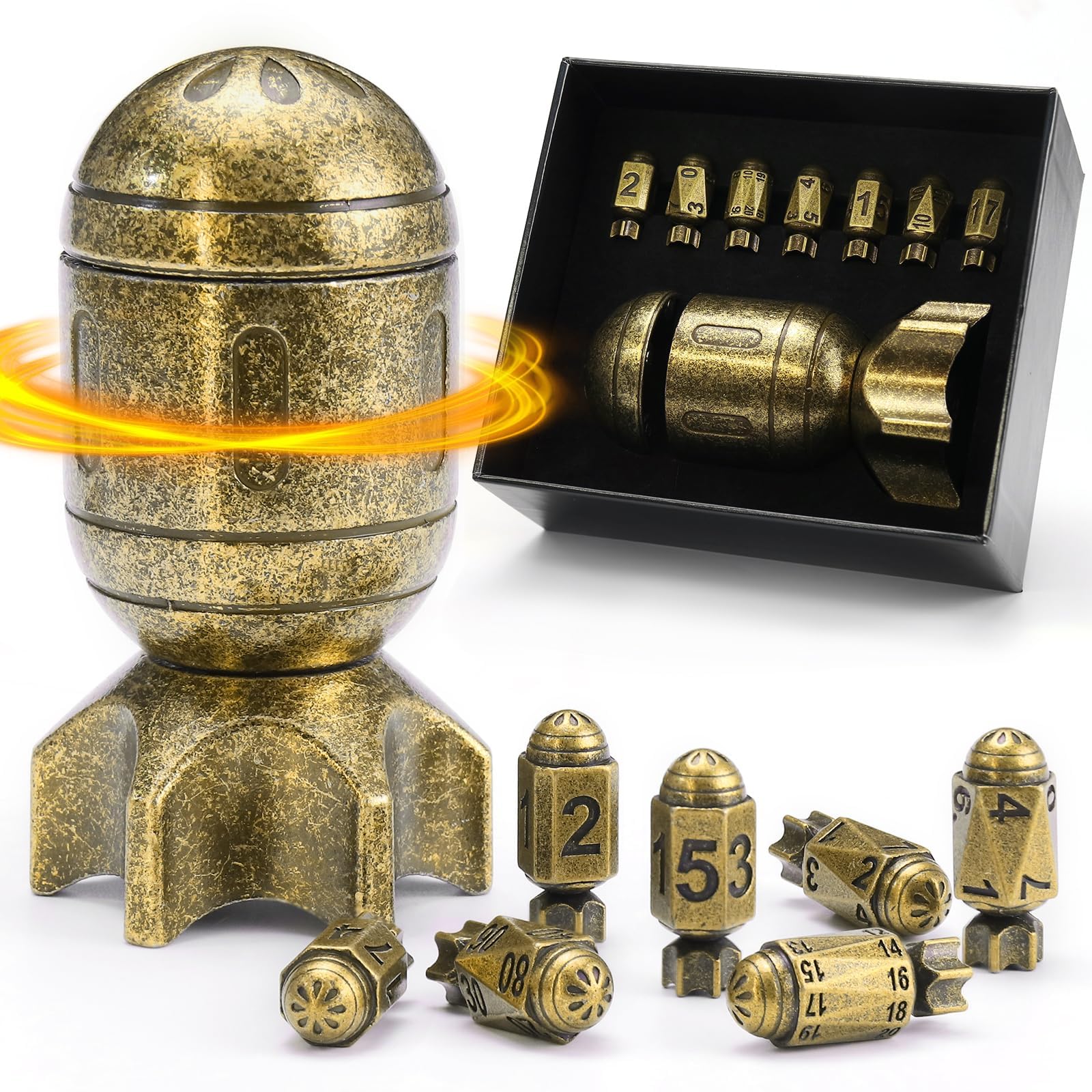 ZHOORQI missile dice set for DND with premium heft and fair readings.