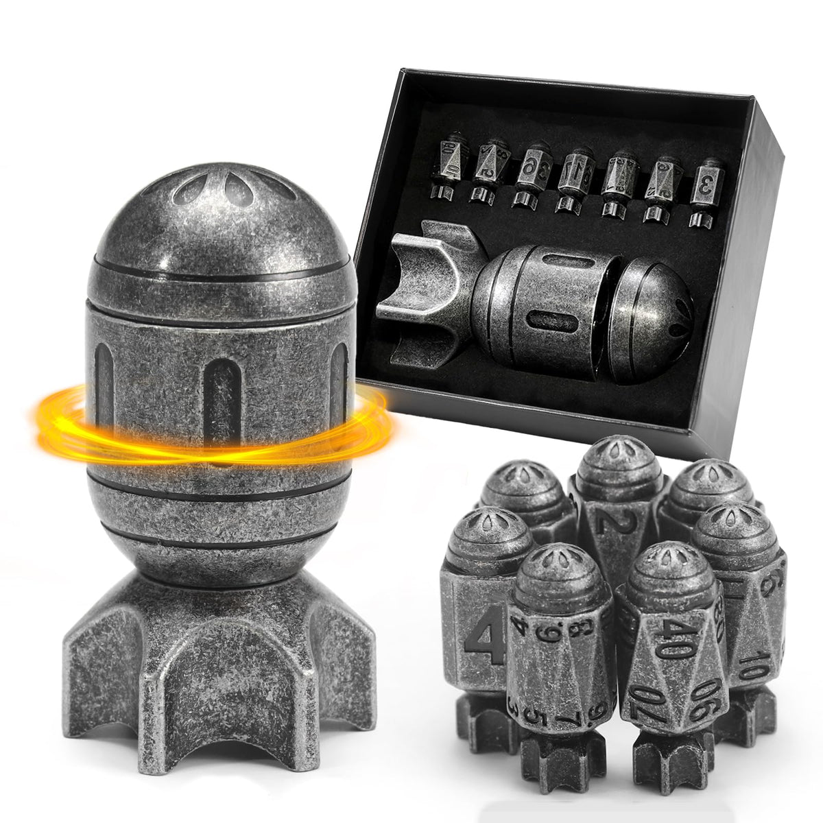 ZHOORQI missile-dnd-dice-set with bold numerals for quick readability