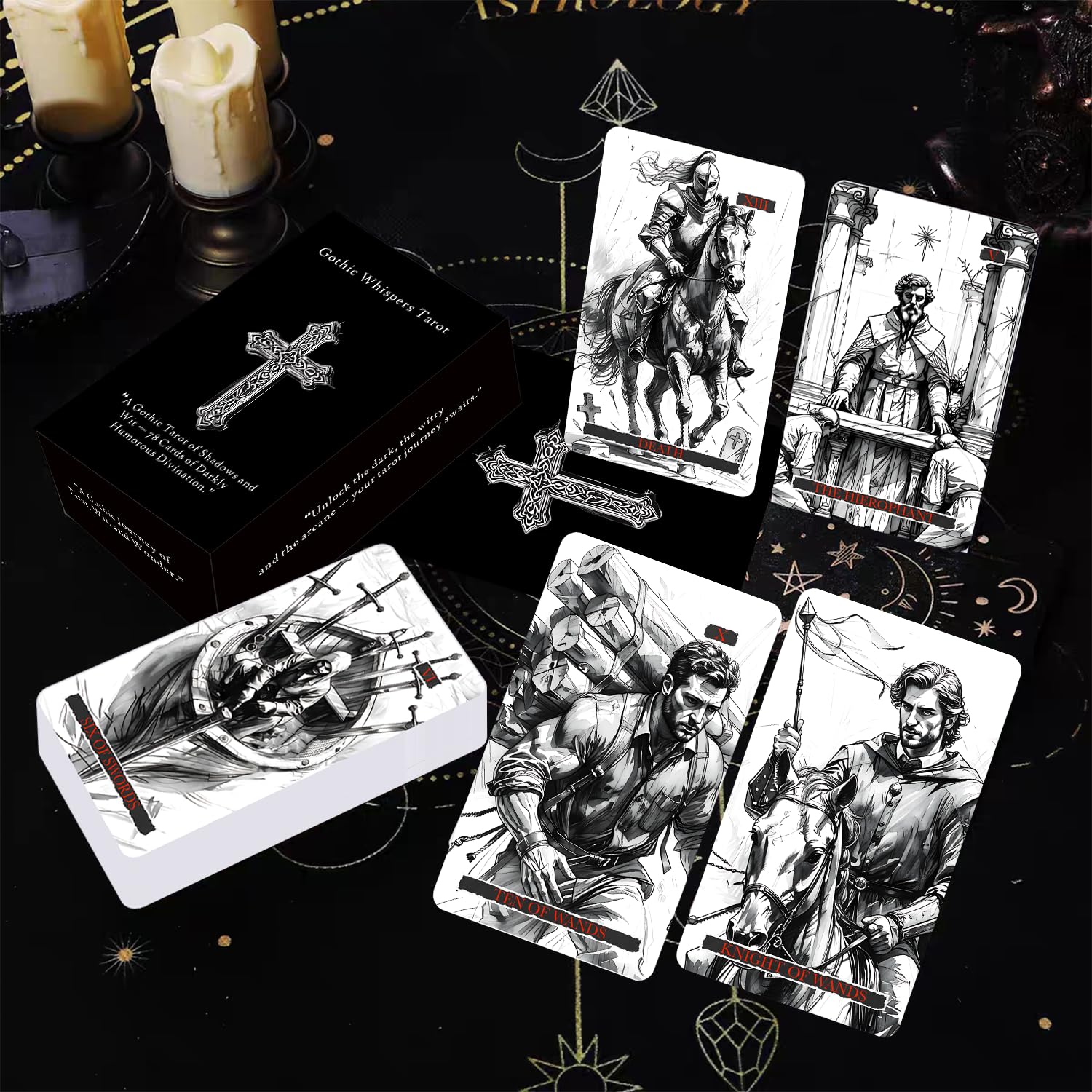 ZHQGYN Gothic Whispers card 5 presents rounded edges for comfortable handling.