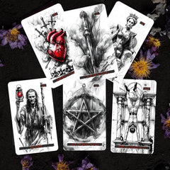 ZHQGYN Gothic Whispers card 8 invites focused readings with minimal design.
