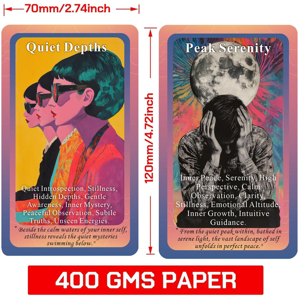 ZHQGYN Inner Worlds card 1 shows a vivid realm for emotional reflection