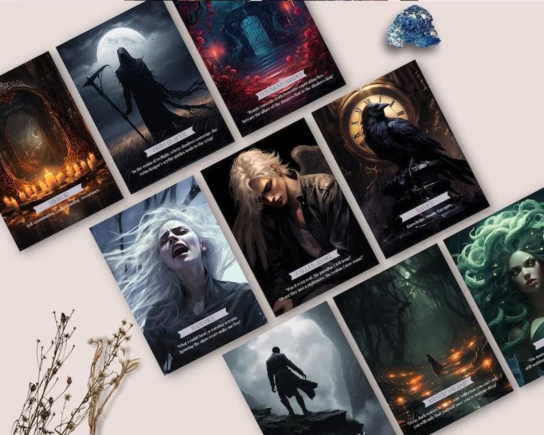 Closeup of Path of Shadows card details showing subtle symbols for reflection