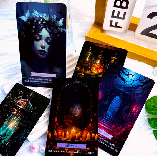 Path of Shadows card spread reveals intricate artwork for intuitive readings