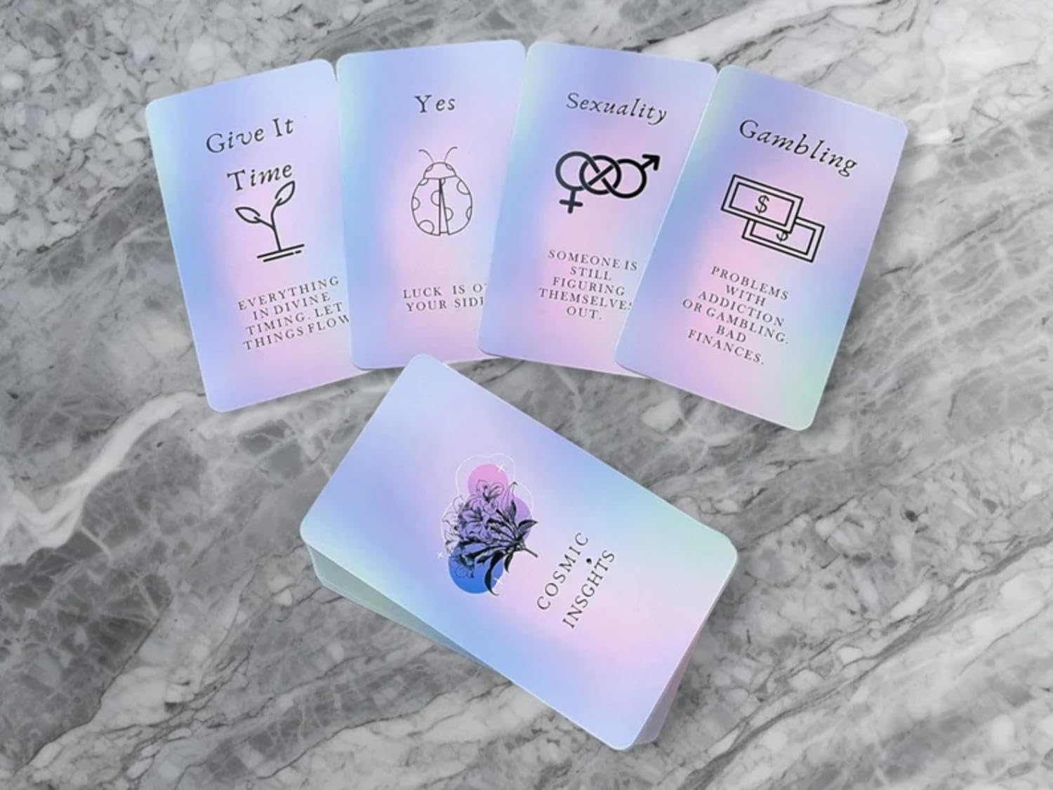 ZHQGYN Tarot Cards Messages Closeup emphasizes clear, intuitive guidance in moments of doubt.