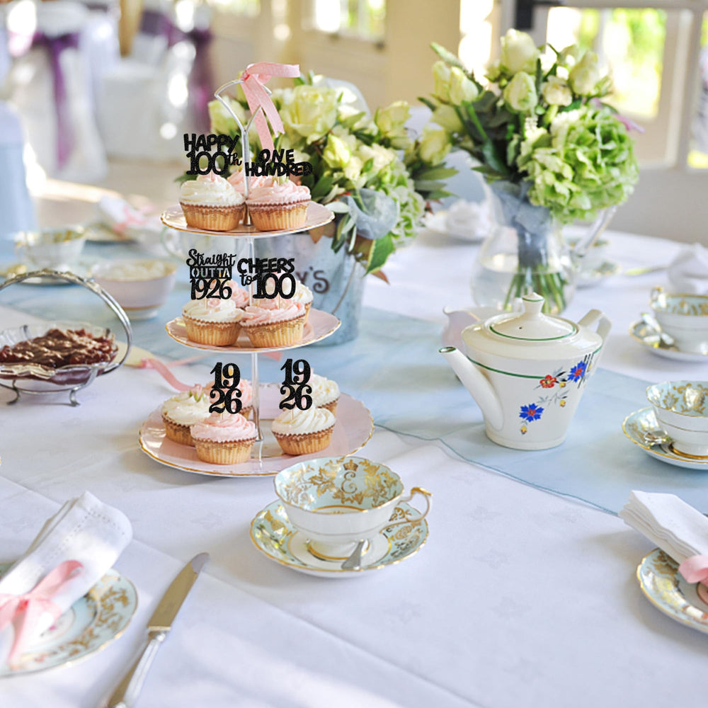 ZHUOWEISM 100th anniversary theme toppers coordinating with party decor