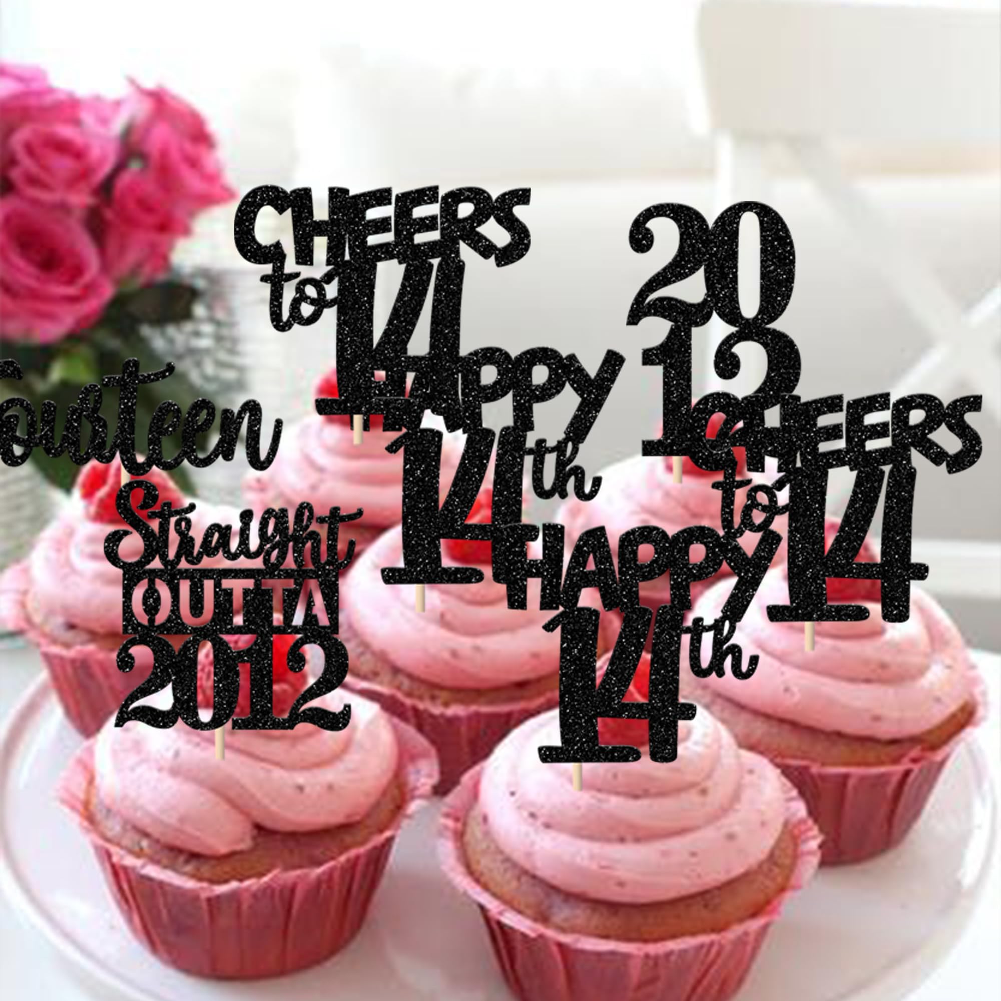 ZHUOWEISM 14th birthday toppers decorate cakes and desserts beautifully.