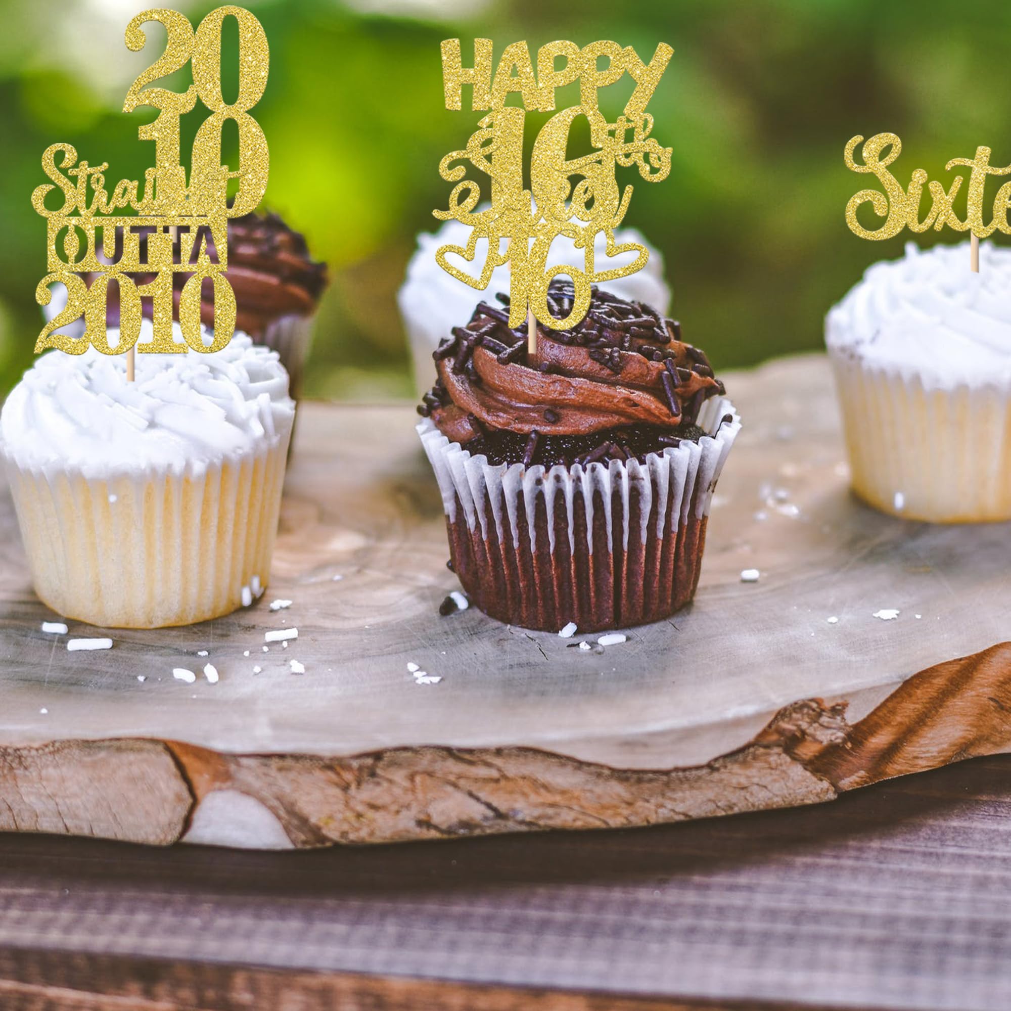 ZHUOWEISM anniversary cupcake pick elevates dessert table aesthetics.