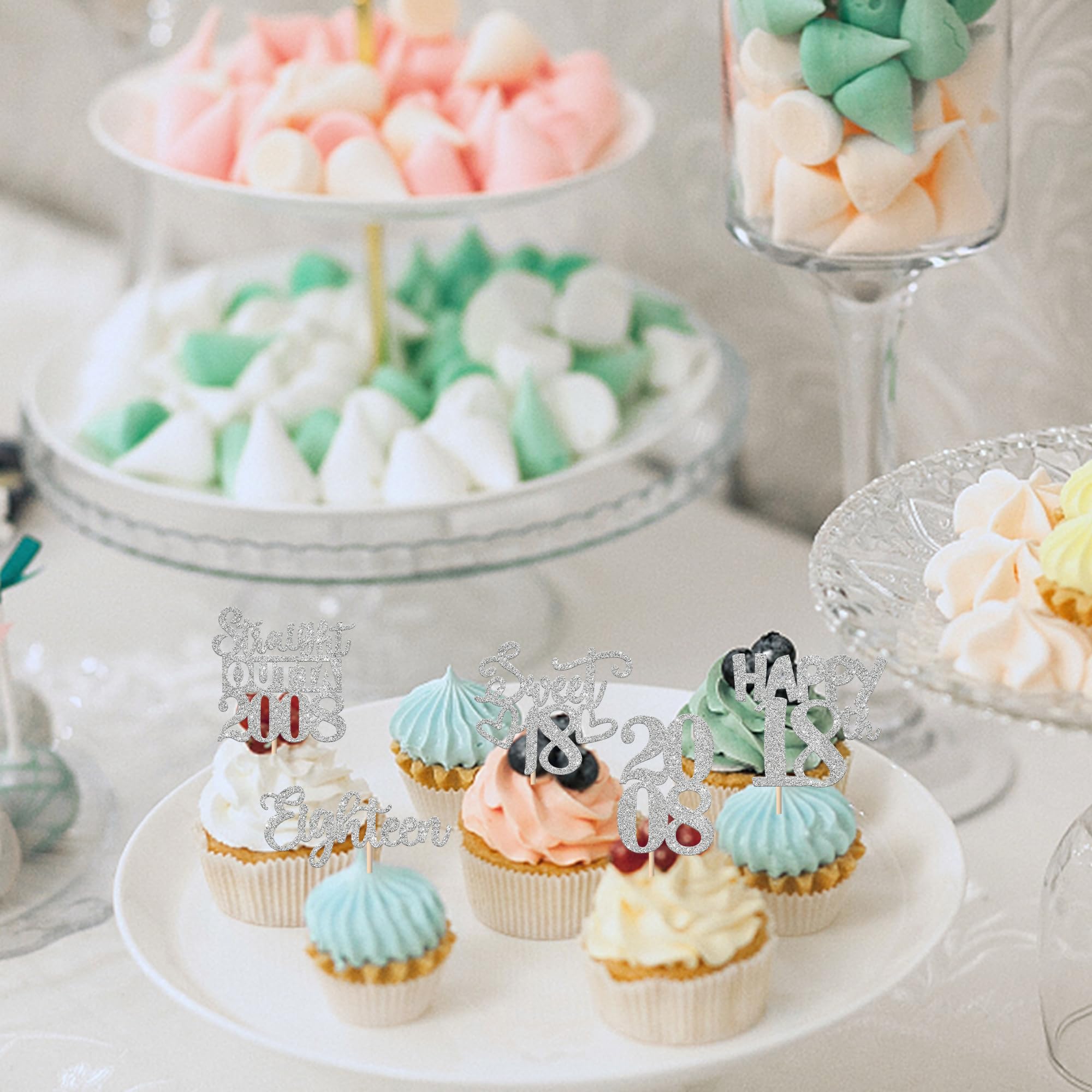 ZHUOWEISM 30 pack cupcake toppers ready to decorate cupcakes instantly