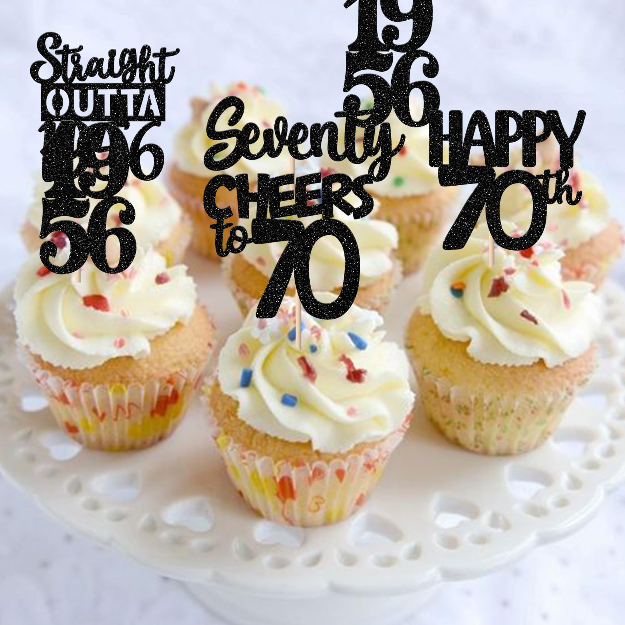 ZHUOWEISM 30-piece pack for quick, coordinated party cupcake decor and dessert styling