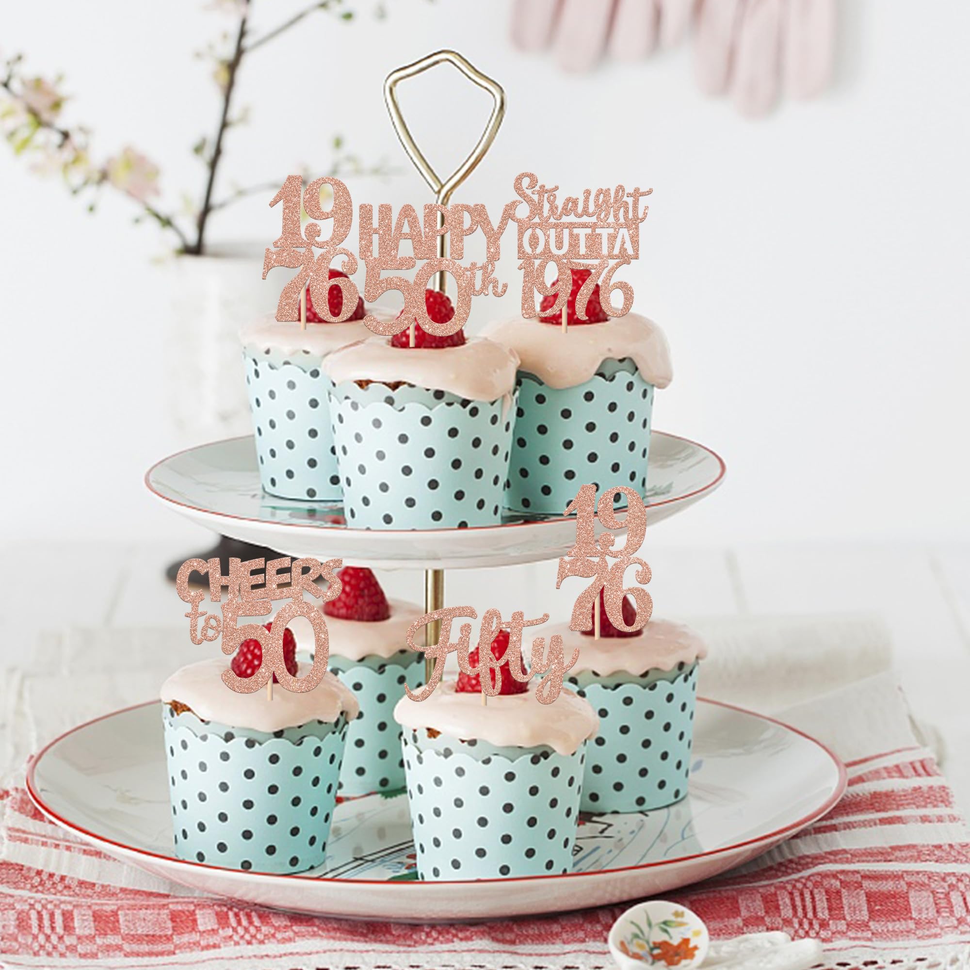 ZHUOWEISM 30-piece cupcake topper set enhances dessert presentation.
