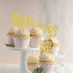 ZHUOWEISM 30 years cheers topper design 5 makes desserts feel celebratory