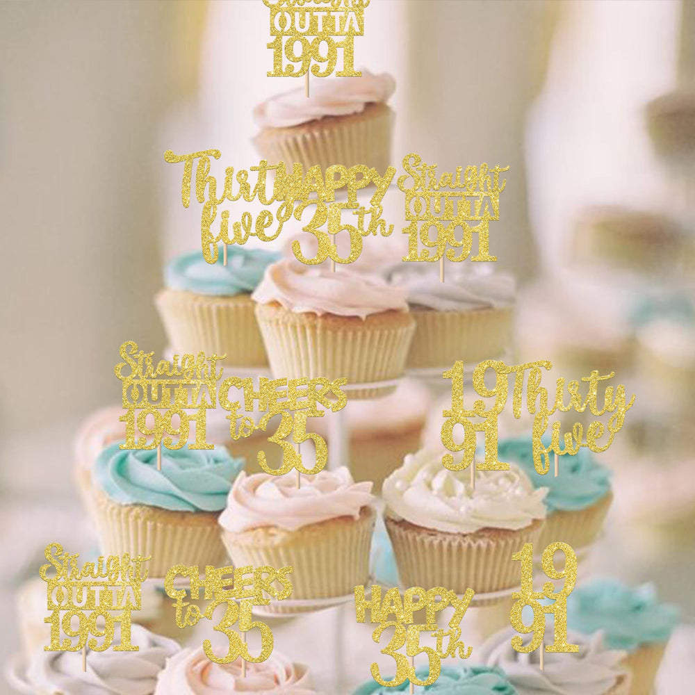 ZHUOWEISM 30-pack cupcake toppers with sticks for easy cake decorating