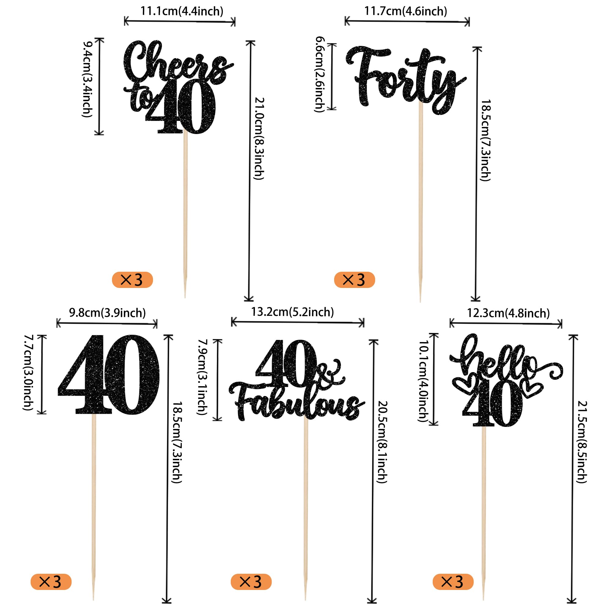 ZHUOWEISM hello 40 fabulous design elevates cake and floral displays