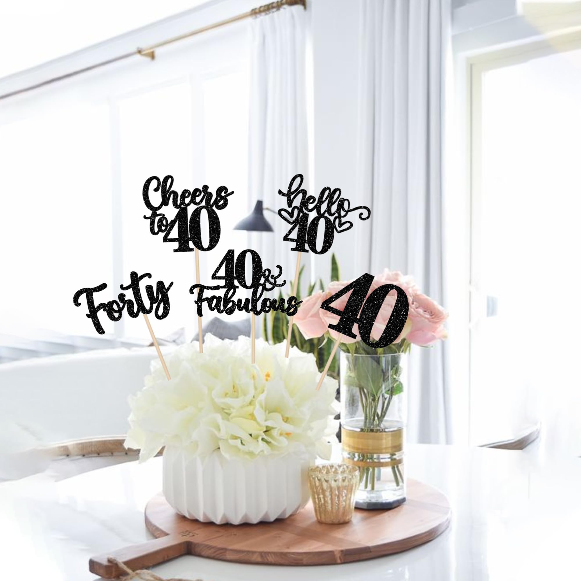 ZHUOWEISM black glitter decor enhances theme parties