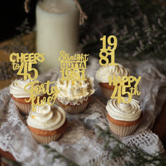 ZHUOWEISM 45th anniversary party topper adds elegant touch to desserts.