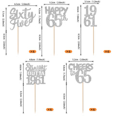 ZHUOWEISM straight outta 1961 cupcake topper glitter silver enhances party decor