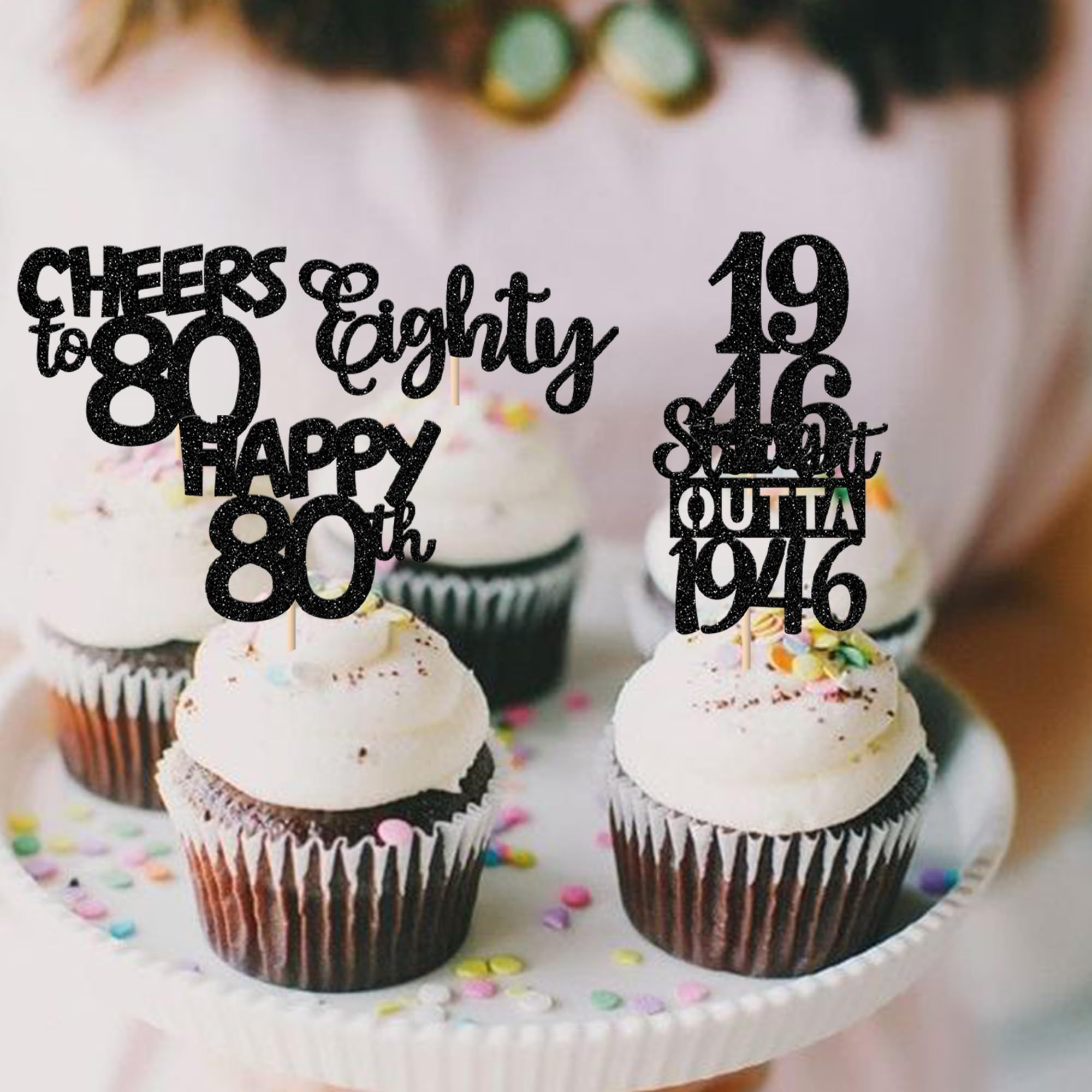 ZHUOWEISM anniversary topper fits cupcakes for easy party decorating
