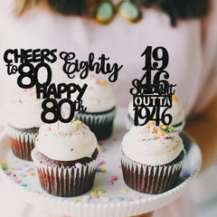 ZHUOWEISM anniversary topper fits cupcakes for easy party decorating