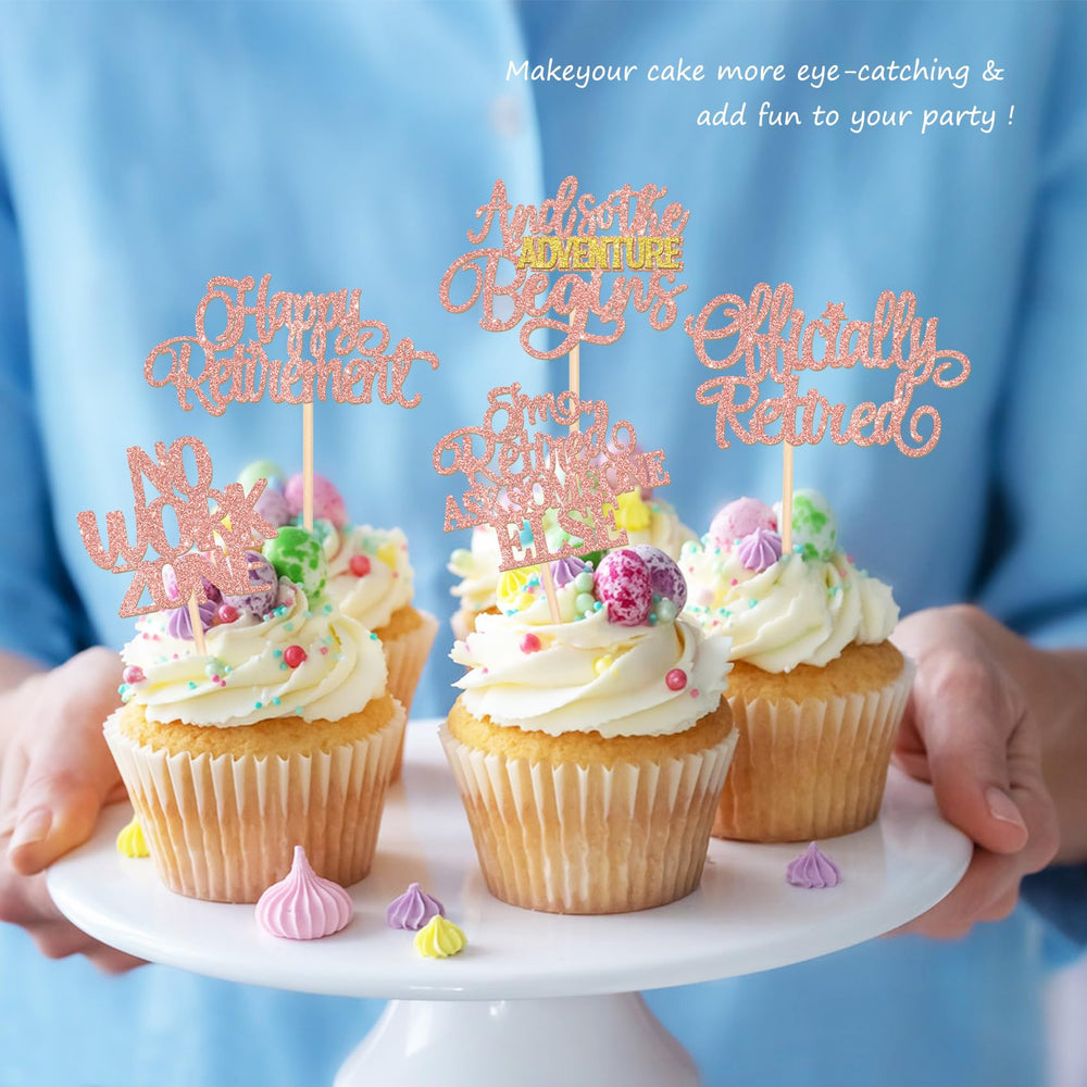 ZHUOWEISM adventure-begins topper elevates cupcakes and treats with glam