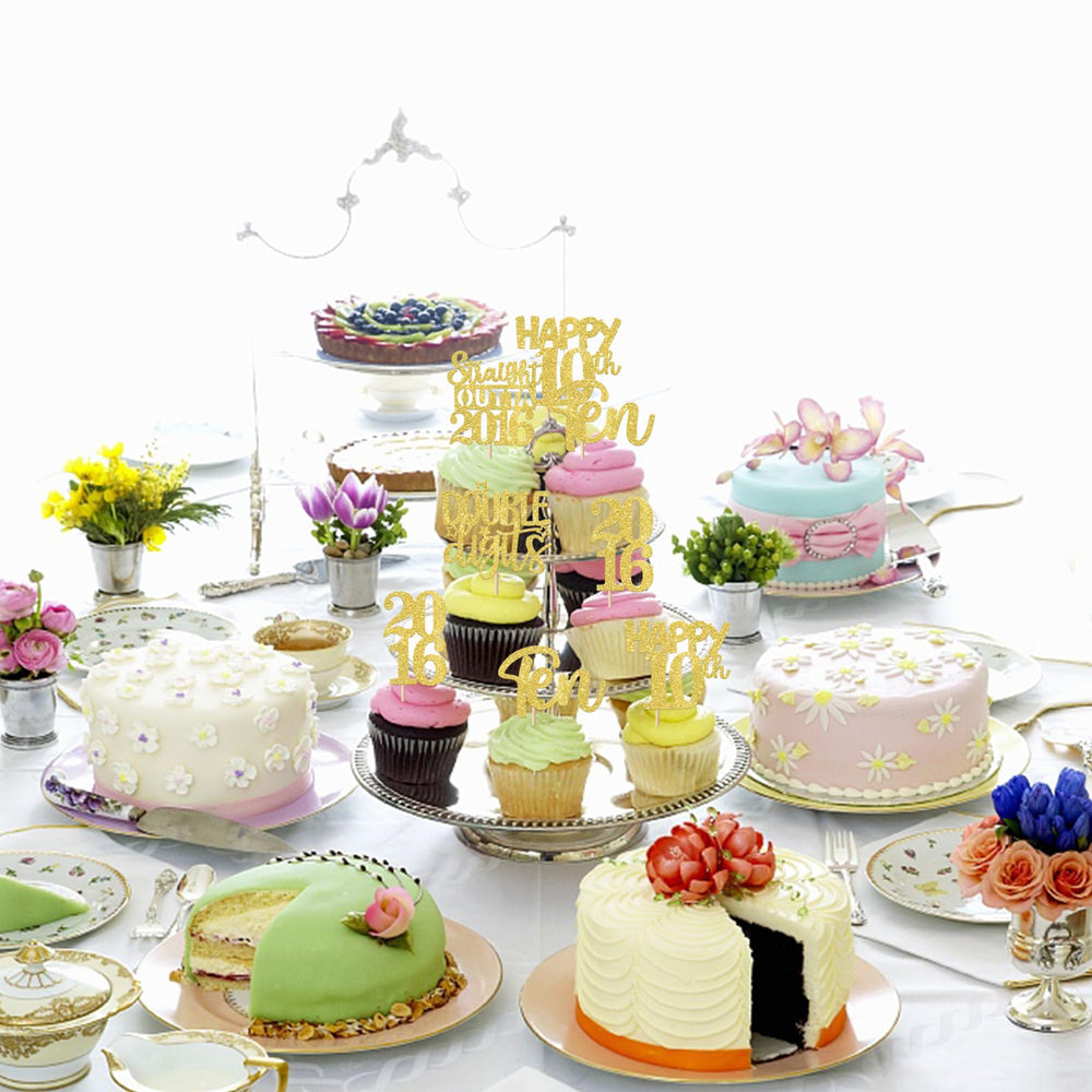 ZHUOWEISM anniversary party cake decorations add festive sparkle and easy dessert styling.