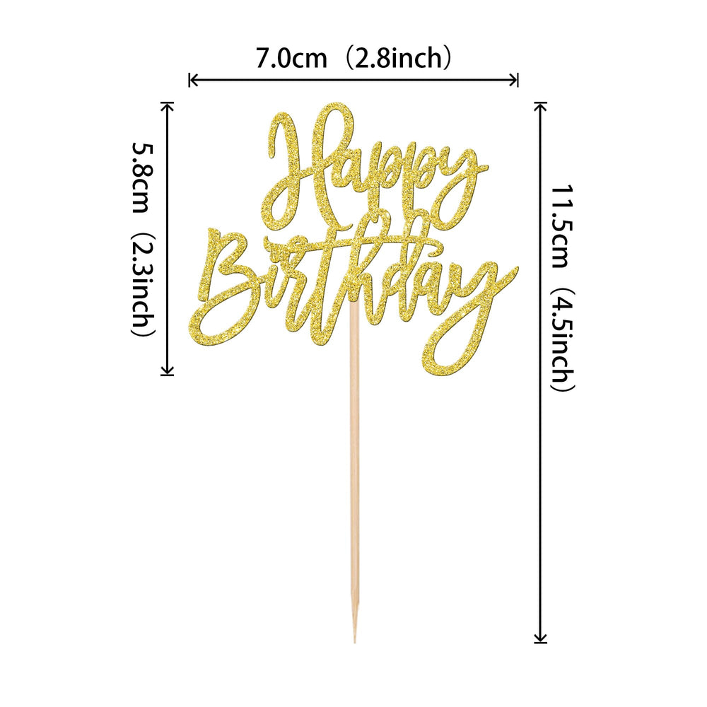 ZHUOWEISM Anniversary theme cupcake picks add festive flair to desserts.