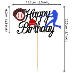 ZHUOWEISM baseball-themed cake decoration adds sports party vibe.