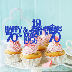 ZHUOWEISM blue cupcake decorations toppers provide eye-catching party accents.