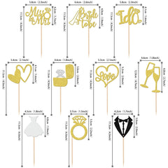 ZHUOWEISM bride-to-be cupcake topper glitter gold enhances bridal party desserts