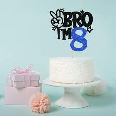 ZHUOWEISM Brother I'm 8 topper on cake enhances party visuals.