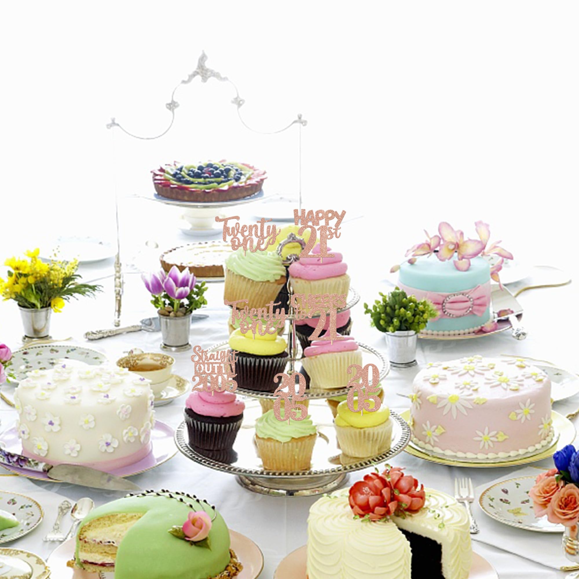 ZHUOWEISM cake decorations rose gold topper for instant party vibes