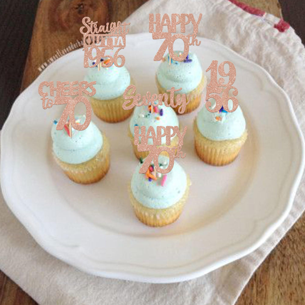 ZHUOWEISM cake decorations straight outta 1956 with rose gold shine