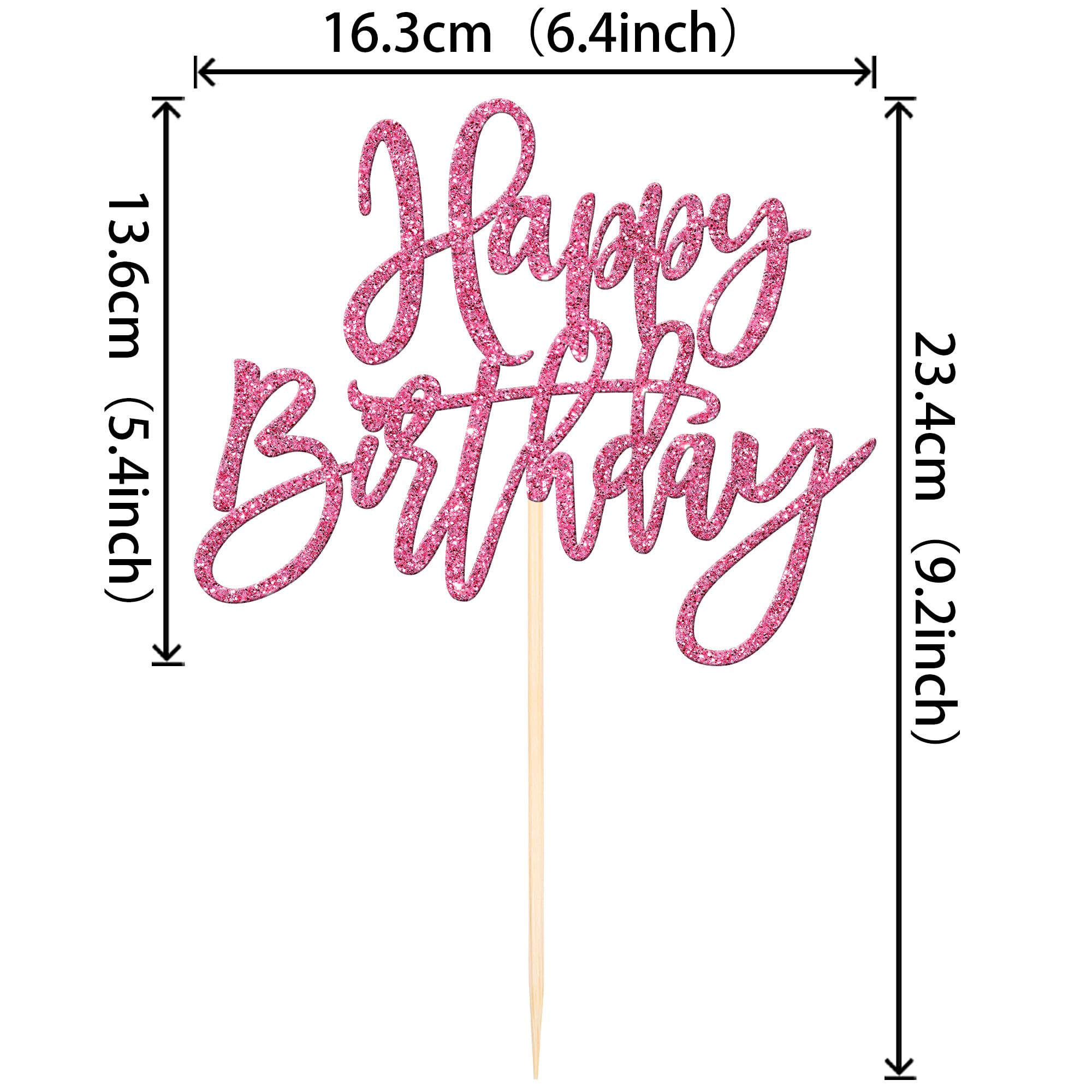 ZHUOWEISM cake pick glitter pink for celebrations enhances presentation of desserts