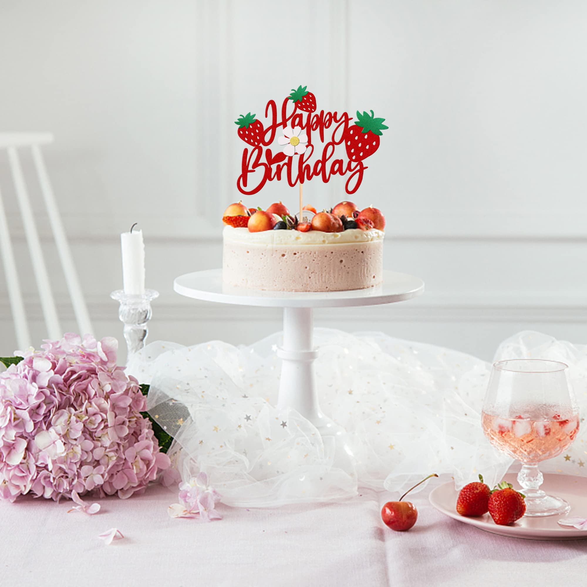 ZHUOWEISM cake topper with stick fits cake height.